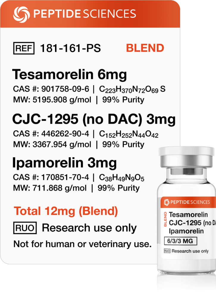 tesamorelin_cjc1295_ipamorelin_peptide_1.png Tesamorelin, CJC-1295 (No DAC), Ipamorelin 12mg (Blend) - Image 1
